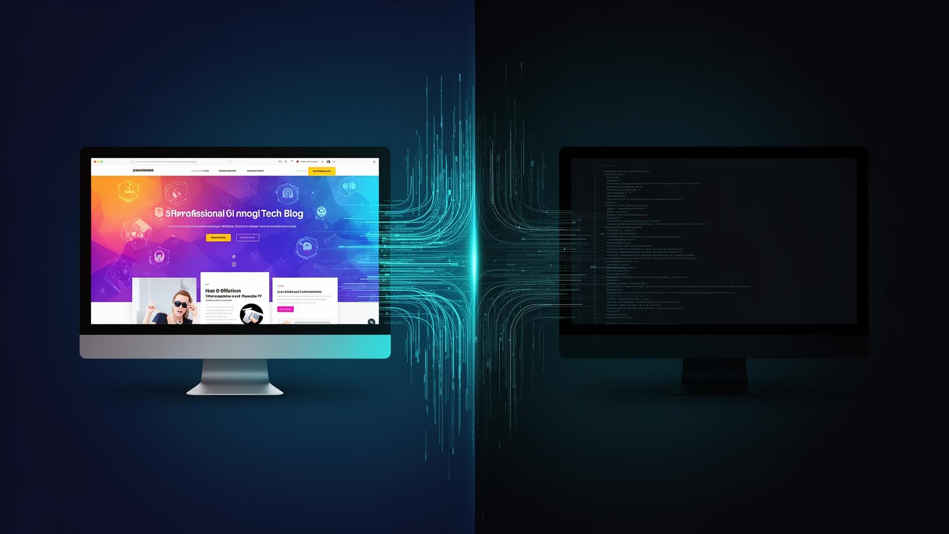 Two-Reality Web Framework illustration showing split view of user experience vs crawler experience